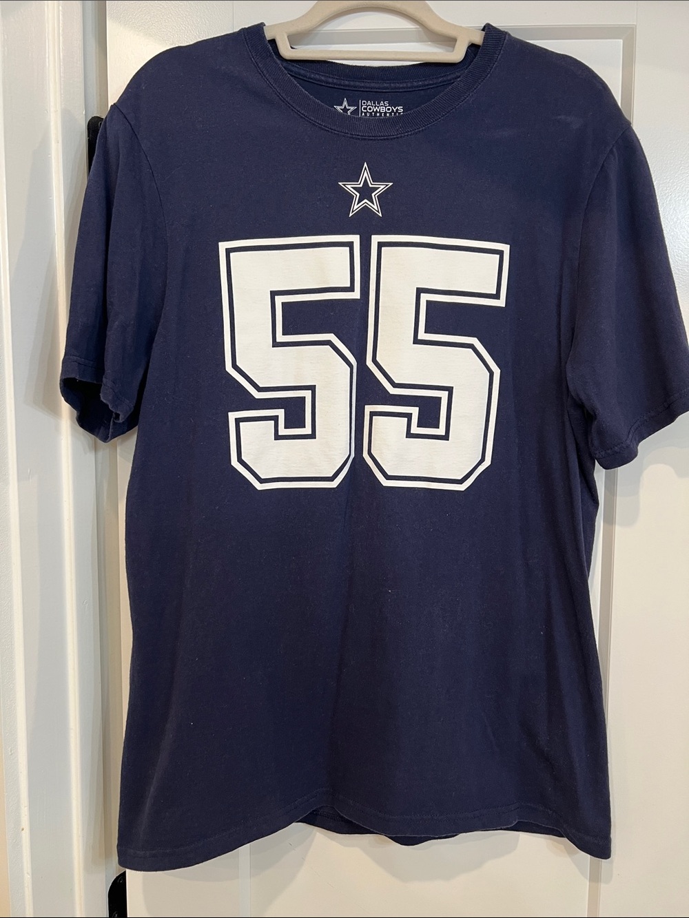 NFL Dallas Cowboys Navy Number 55 Short Sleeve Tee
